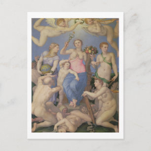 Allegory of Happiness, c.1567 (oil on copper) Postcard