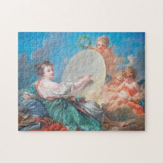 Allegory of painting Boucher Francois rococo Jigsaw Puzzle