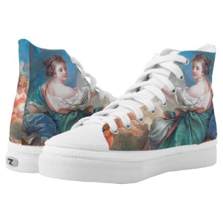 Allegory of painting Boucher Francois  rococo lady High-Top Sneakers