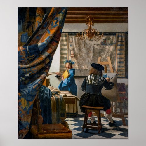 Allegory of Painting  Johannes Vermeer  Poster