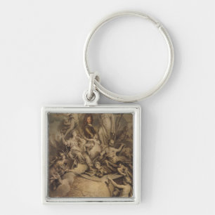 Allegory of Philippe II  Duke of Orleans, 1718 Keychain