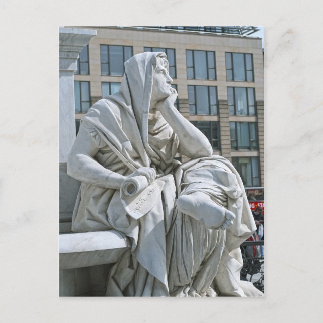 Allegory of Philosophy of Schiller Monument in Ber Postcard (Front)