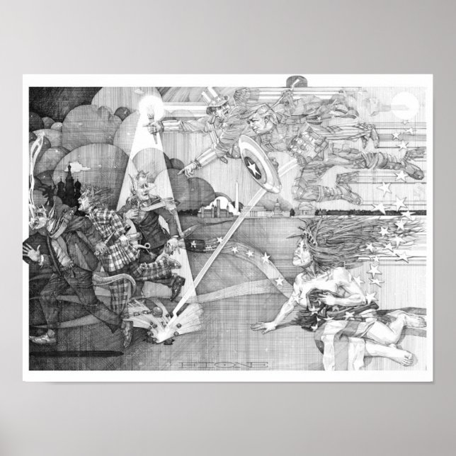 Allegory of Revenge and Devine Justice Poster (Front)