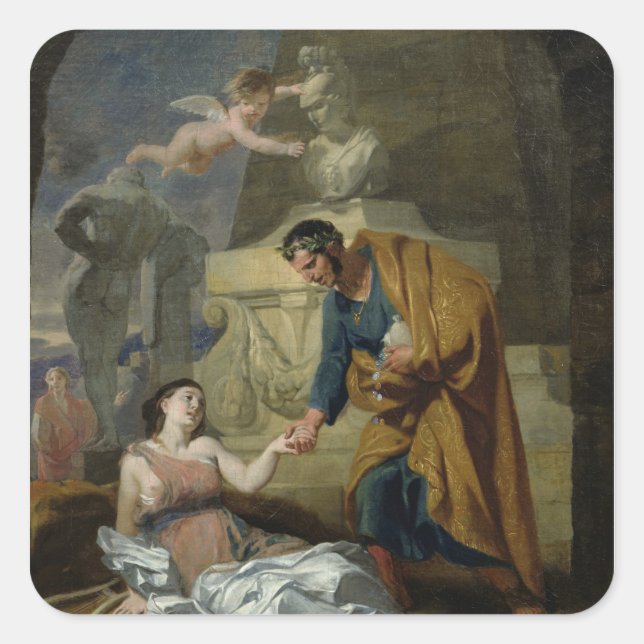 Allegory of the Arts and Patronage Square Sticker (Front)