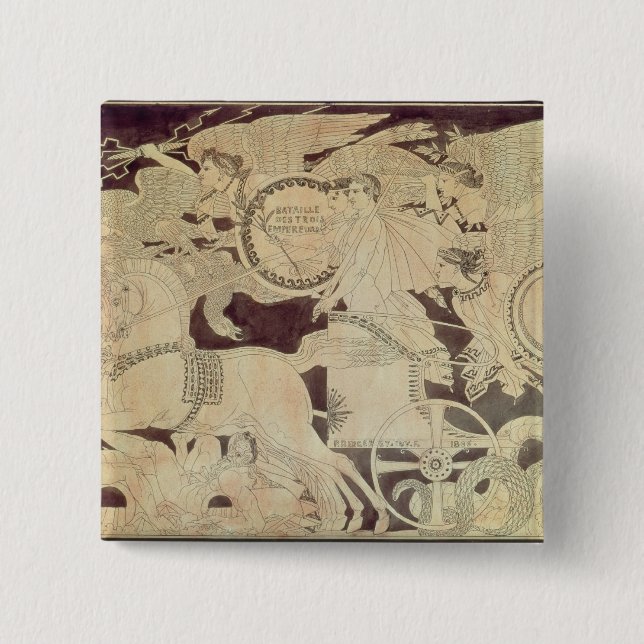 Allegory of the Battle of Austerlitz Pinback Button (Front)
