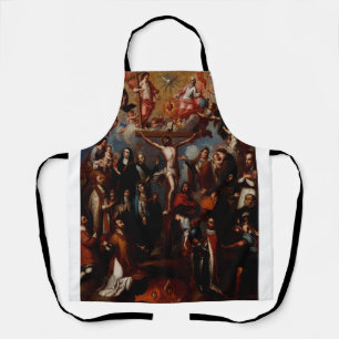 Allegory of the Crucifixion with Jesuit Saints Apron