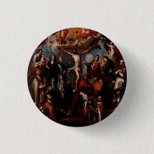 Allegory of the Crucifixion with Jesuit Saints Button