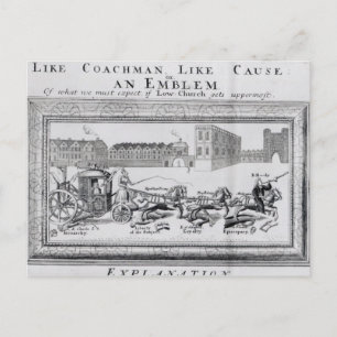 Allegory of the Dangers of Low Church Postcard