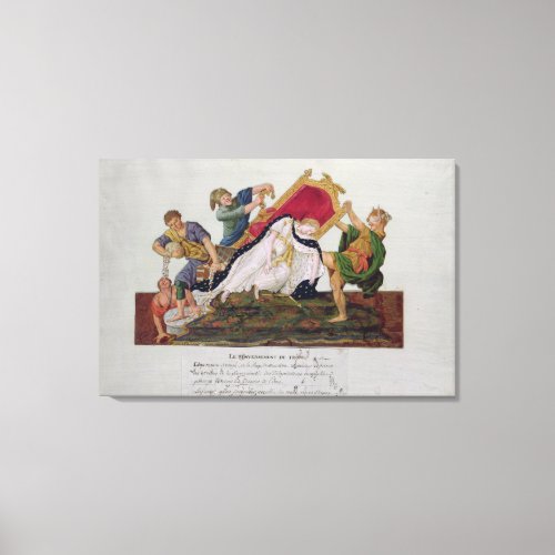 Allegory of the overturning of the throne canvas print