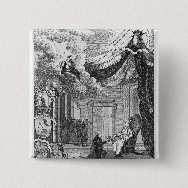 Allegory of the Report Given to Louis XVI Button (Front)