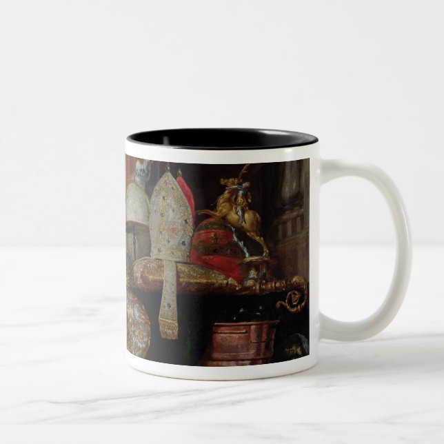 Allegory of the Vanities of the World, 1663 Two-Tone Coffee Mug (Right)
