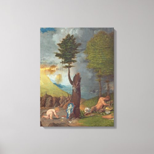 Allegory of Virtue and Vice 1505 oil on panel Canvas Print