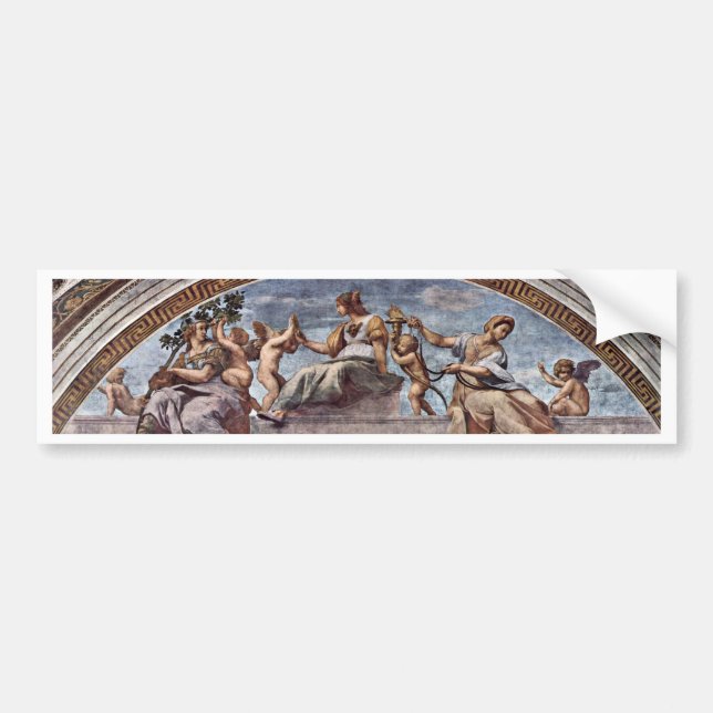 Allegory Of Virtue By Raffael (Best Quality) Bumper Sticker (Front)