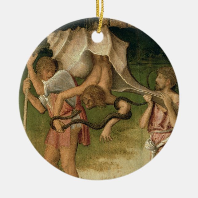 Allegory of Wisdom (oil on panel) Ceramic Ornament (Front)