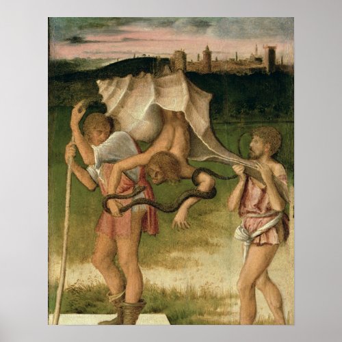 Allegory of Wisdom panel oil Poster