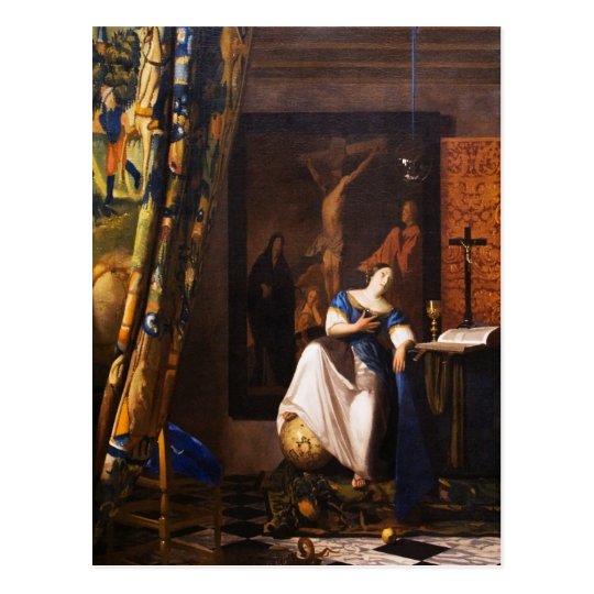 Allegory on Faith by Johannes Vermeer Postcard | Zazzle.com