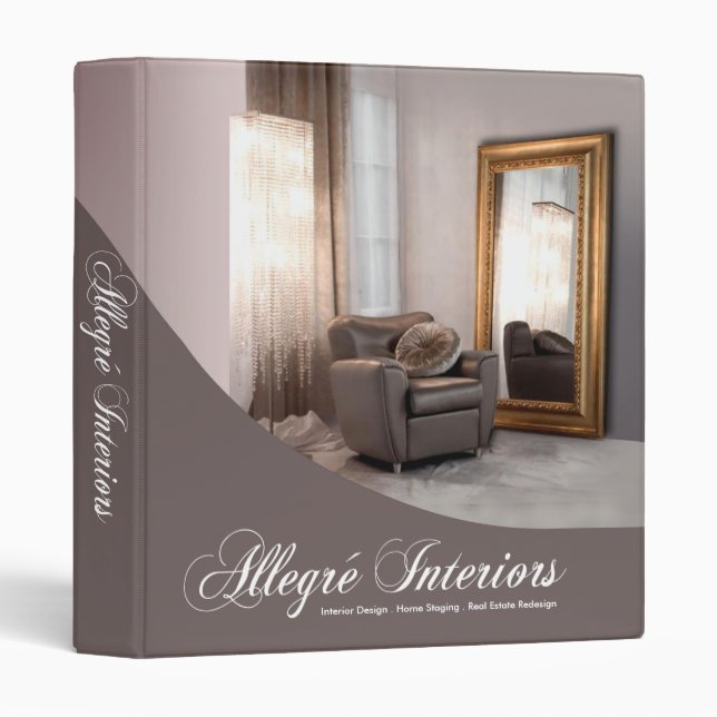 Allegré Home Stager Interior Designer Binder (Front/Spine)