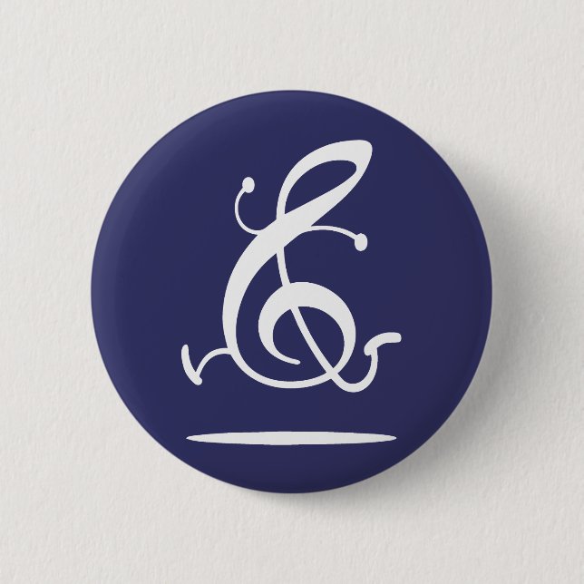 Allegro Clef Pinback Button (Front)