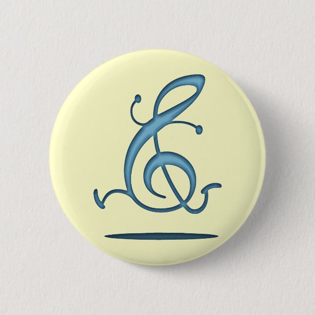 Allegro Clef Pinback Button (Front)