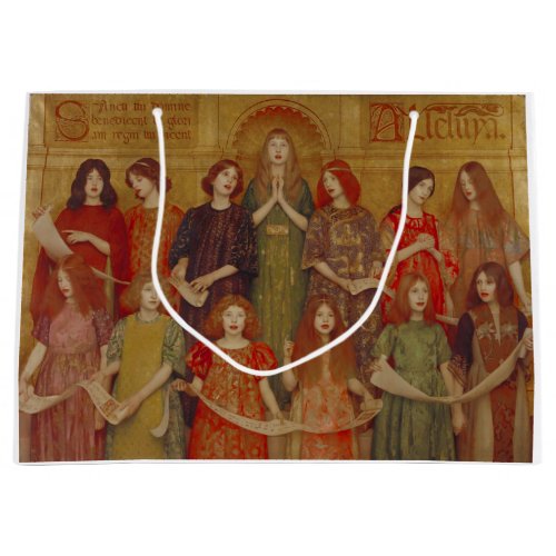 Alleluia by Thomas Cooper Gotch Large Gift Bag