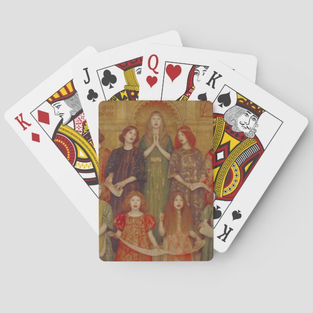 Alleluia (by Thomas Cooper Gotch) Poker Cards (Back)