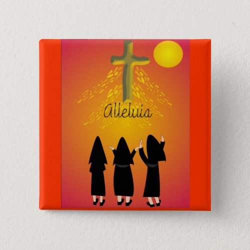 Alleluia Catholic Religious Gifts Button