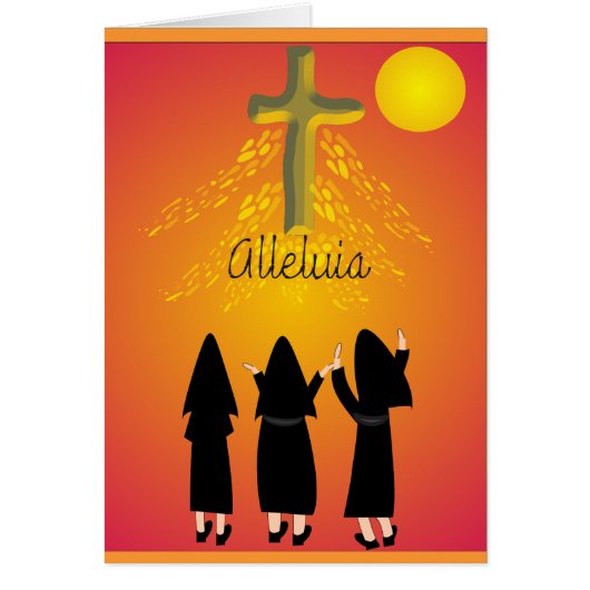 "Alleluia" Catholic Religious Gifts Cards (Front)
