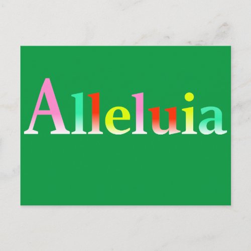 Alleluia _ Message of Easter and Hope Postcard