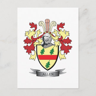 Allen Coat of Arms Postcard