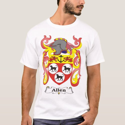 Allen Family Coat of Arms T_shirt