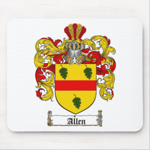 ALLEN FAMILY CREST - ALLEN COAT OF ARMS MOUSE PAD