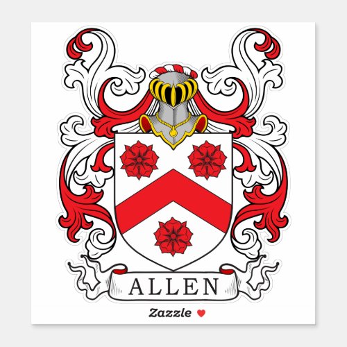 Allen Family Crest Sticker