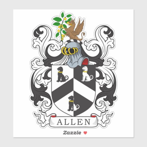 Allen Family Crest Sticker