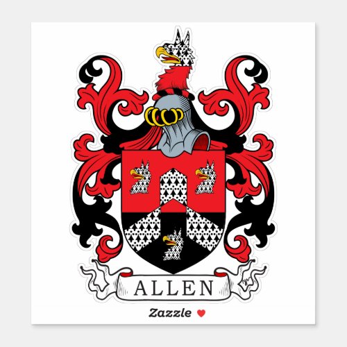 Allen Family Crest Sticker