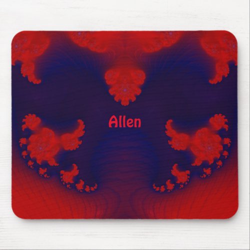ALLEN  Red and Blue Mouse Pad 