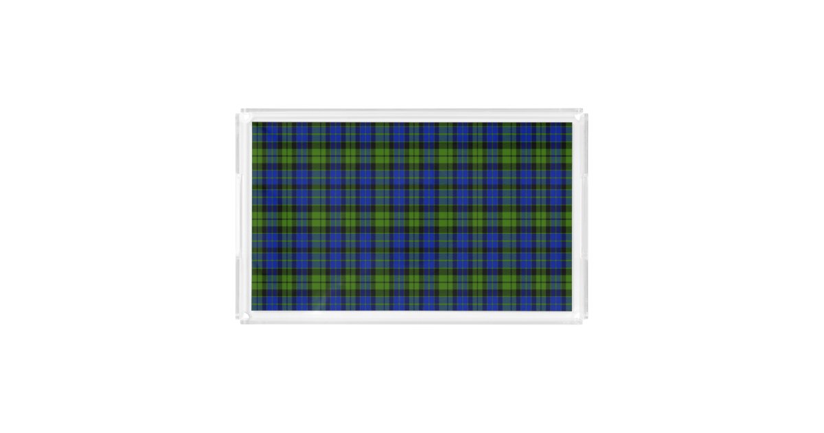 Allen Scottish Tartan Acrylic Tray Zazzle