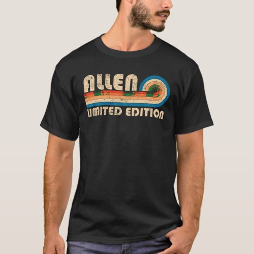 ALLEN Surname Retro Vintage 80s 90s Birthday Reuni T_Shirt