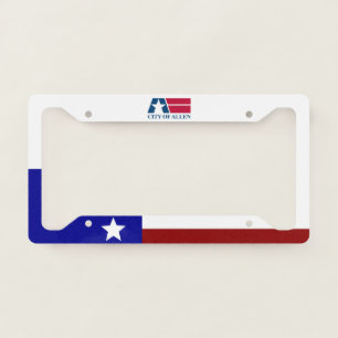 Allen (Texas) city flag License Plate Frame