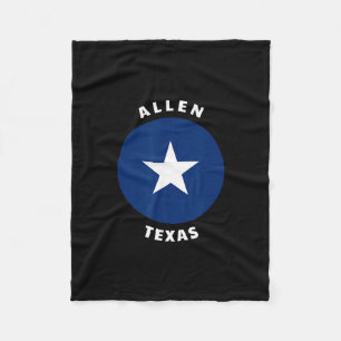 Allen Texas Tx Bullseye Trip Vacation Souvenir Fleece Blanket
