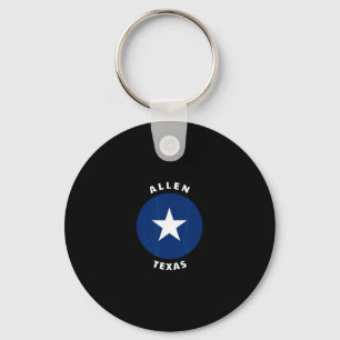 Allen Texas Tx Bullseye Trip Vacation Souvenir Keychain