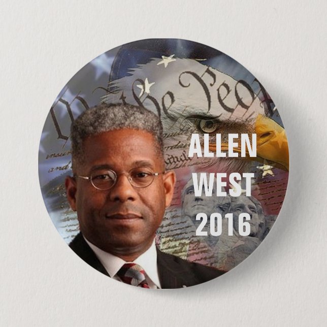 ALLEN WEST 2016 PINBACK BUTTON (Front)