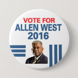 Allen West for President 2016 Pinback Button
