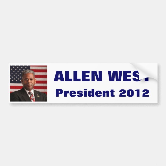 ALLEN WEST President 2012 Bumper Sticker (Front)