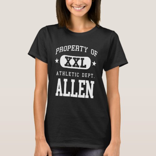 Allen XXL Athletic School Property T_Shirt