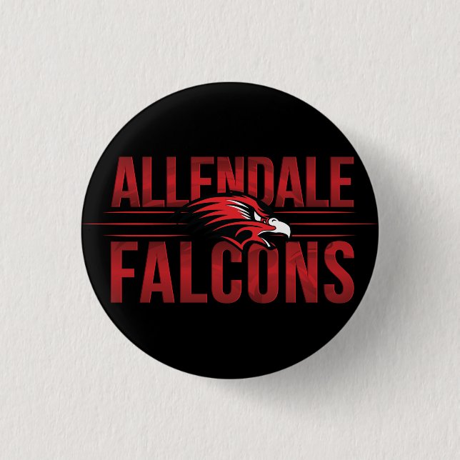 Allendale Falcons #2 Button (Front)