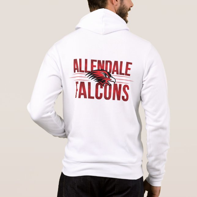 Allendale Falcons #2 Hoodie (Back)