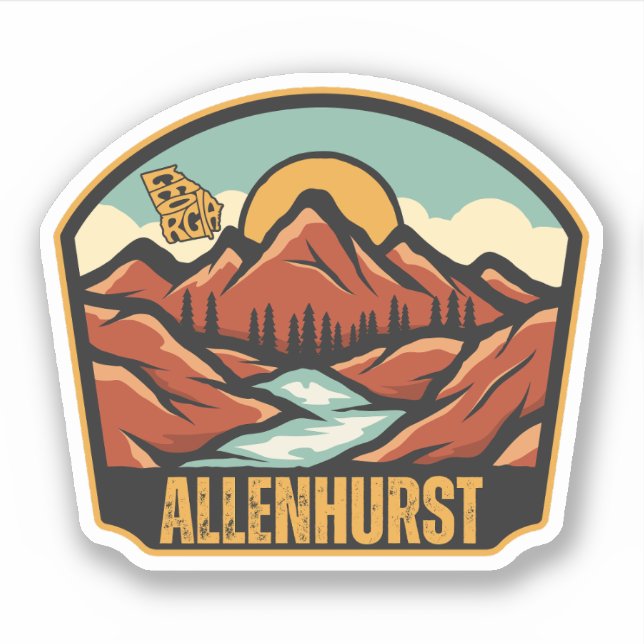 Allenhurst, Georgia Sticker (Front)