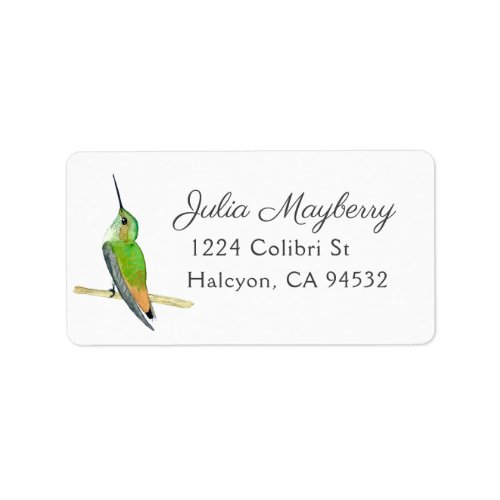 Allens Hummingbird Address Label