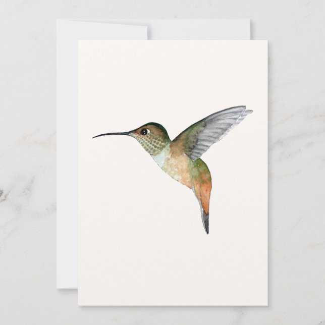 Allen's Hummingbird Flat Greeting Card (Front)