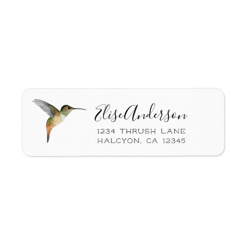 Allens Hummingbird Return Address Label